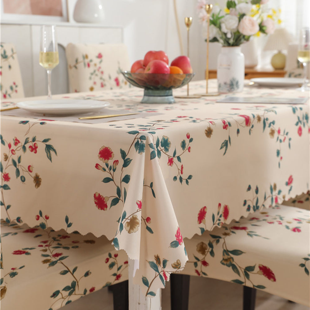 Cream Dream Chair Table Covers - Dustproof, Water Resistant & Stain Free Fabric