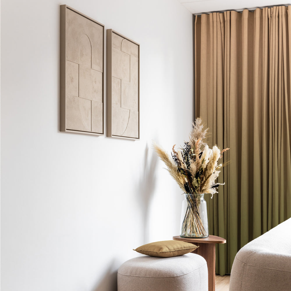 Elegant Ombre Print Room Darkening Curtain - Set of 2 - DSWOVEN5