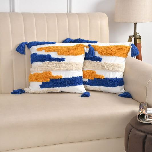 Bohemian Decor Hand Crafted Throw Cushion Covers 16”x 16”