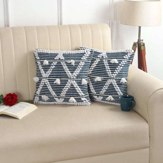 Bohemian Decor Hand Crafted Throw Cushion Covers 16”x 16”