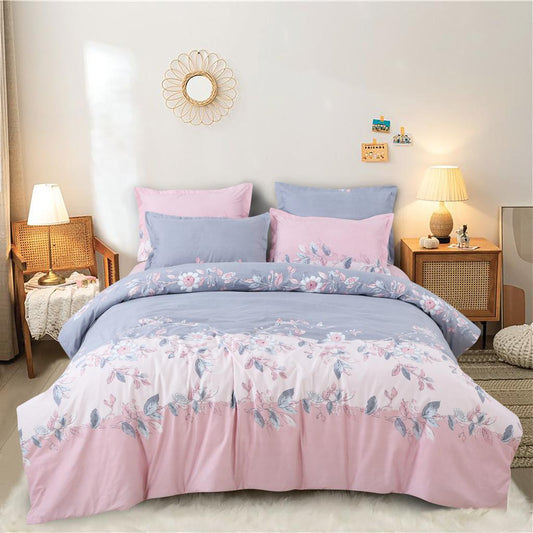 Pink Pastel 210 TC Cotton Blend Flat King Bedsheet