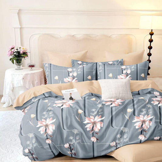 Floral Drift 210 TC Cotton Blend Flat King Bedsheet