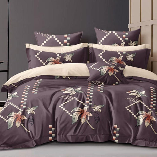 Modern Florals 180 TC Cotton Blend Flat King Bedsheet