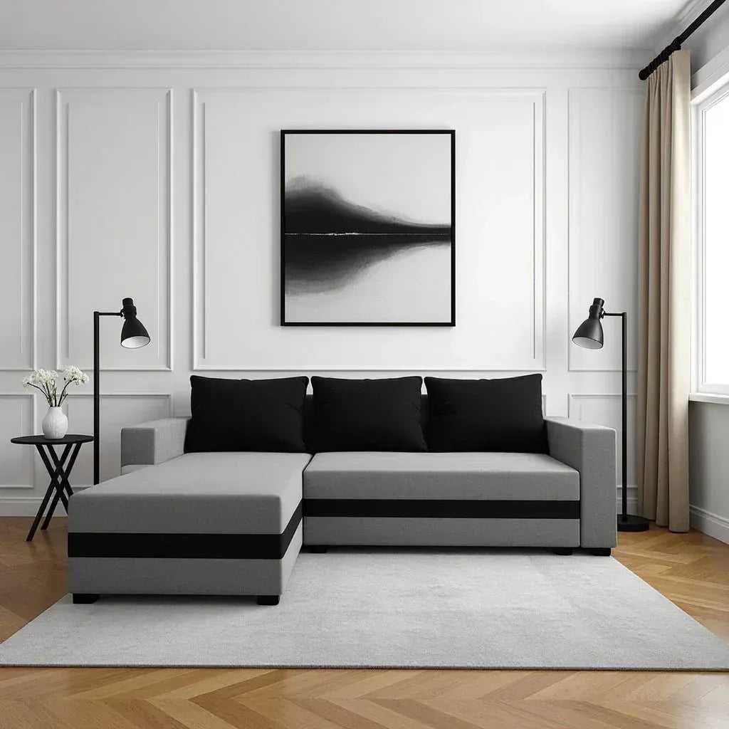 Adrain 4 Seater L Shape Sofa- Living Room