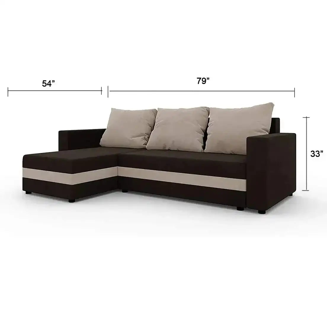 Adrain 4 Seater L Shape Sofa- Living Room