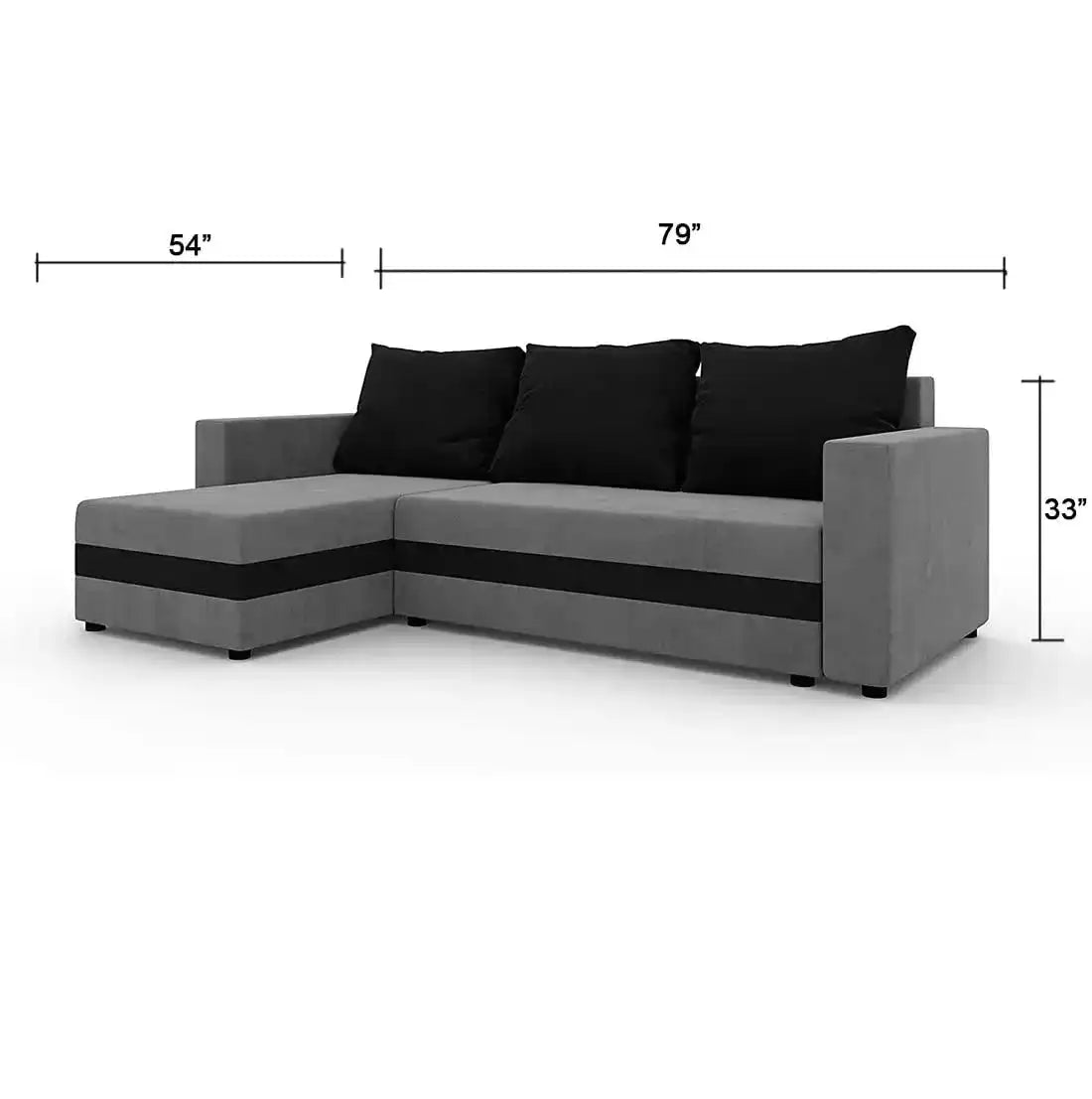 Adrain 4 Seater L Shape Sofa- Living Room