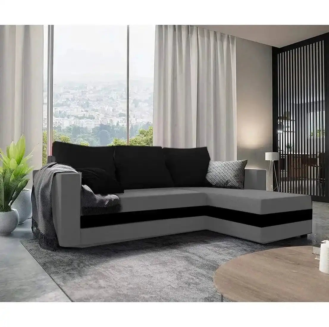 Adrain 4 Seater L Shape Sofa- Living Room