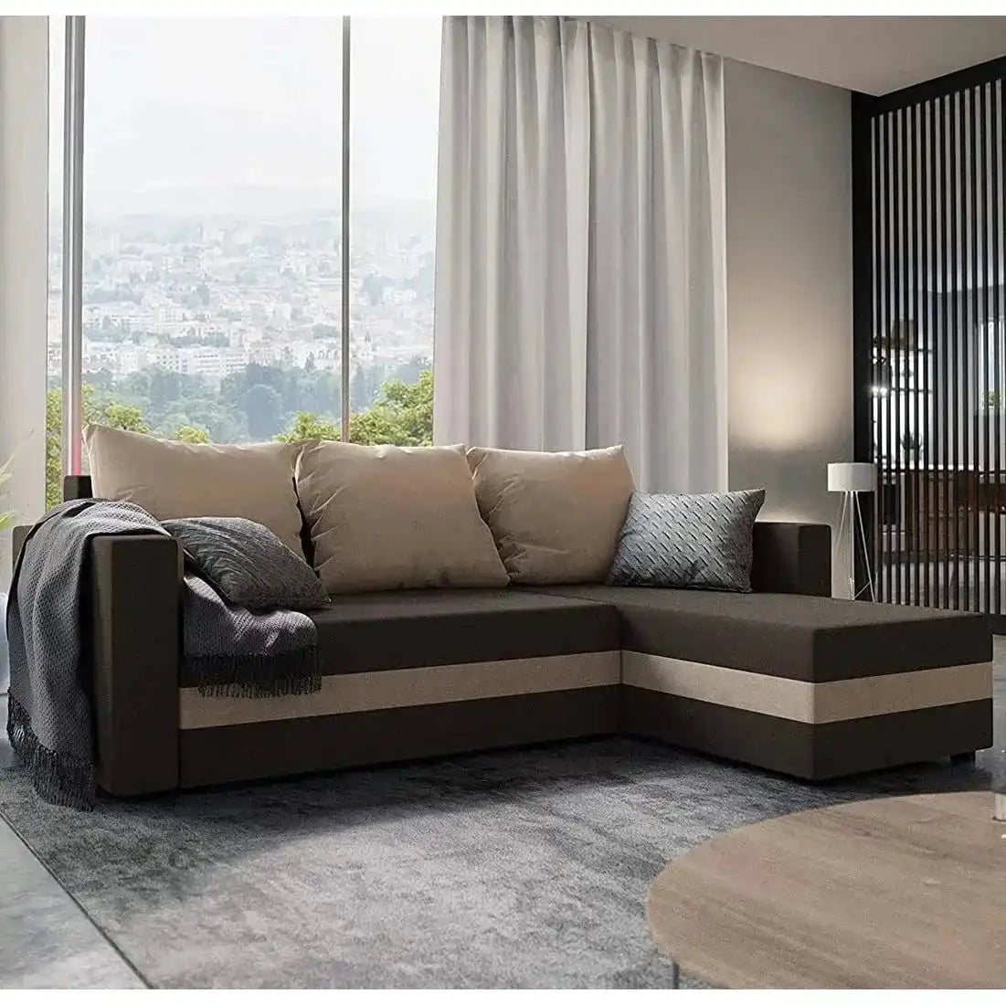 Adrain 4 Seater L Shape Sofa- Living Room