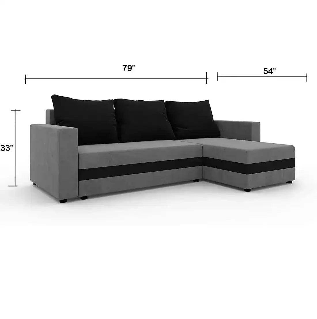 Adrain 4 Seater L Shape Sofa- Living Room