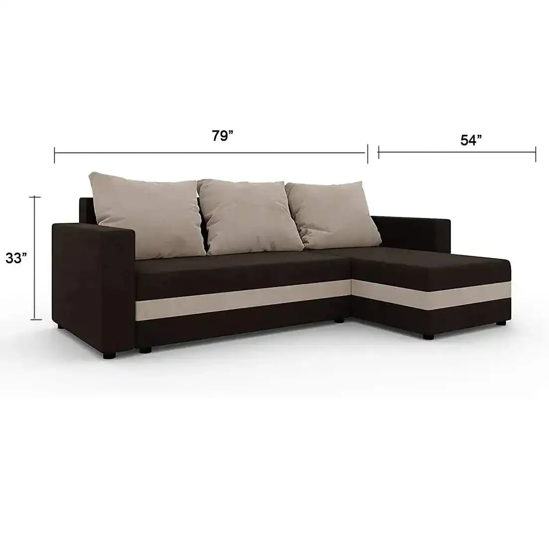 Adrain 4 Seater L Shape Sofa- Living Room