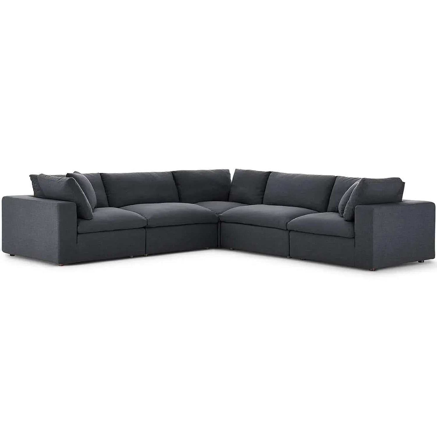 Alston Fabric L Shape 5 Seater Corner Sofa | Modern Living Room Sofa