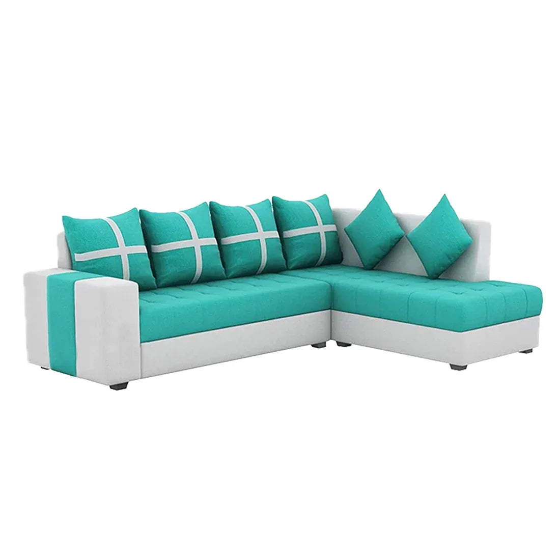 Jamestown L Shape Fabric Sofa Set For Living Room