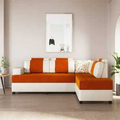 Booster L Shape RHS Half-leather 6 Seater Sofa