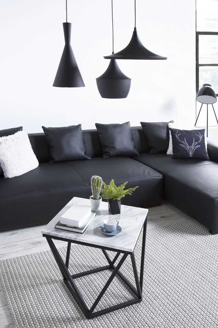 Cabell L Shape Leatherette 5 Seater Sofa for Living Room