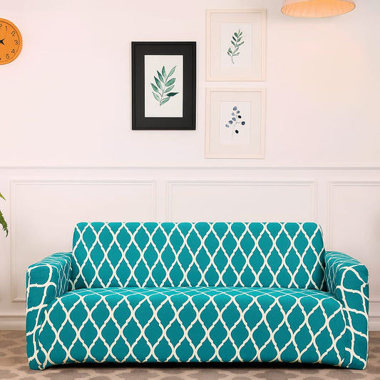 Teal Blue Diamond - Luxury Quality Strechable & Dust-proof Sofa Cover