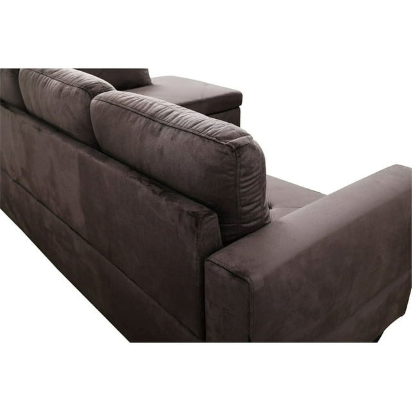 Christen 5 Seater L Shape Fabric Sofa Set with Storage Ottoman