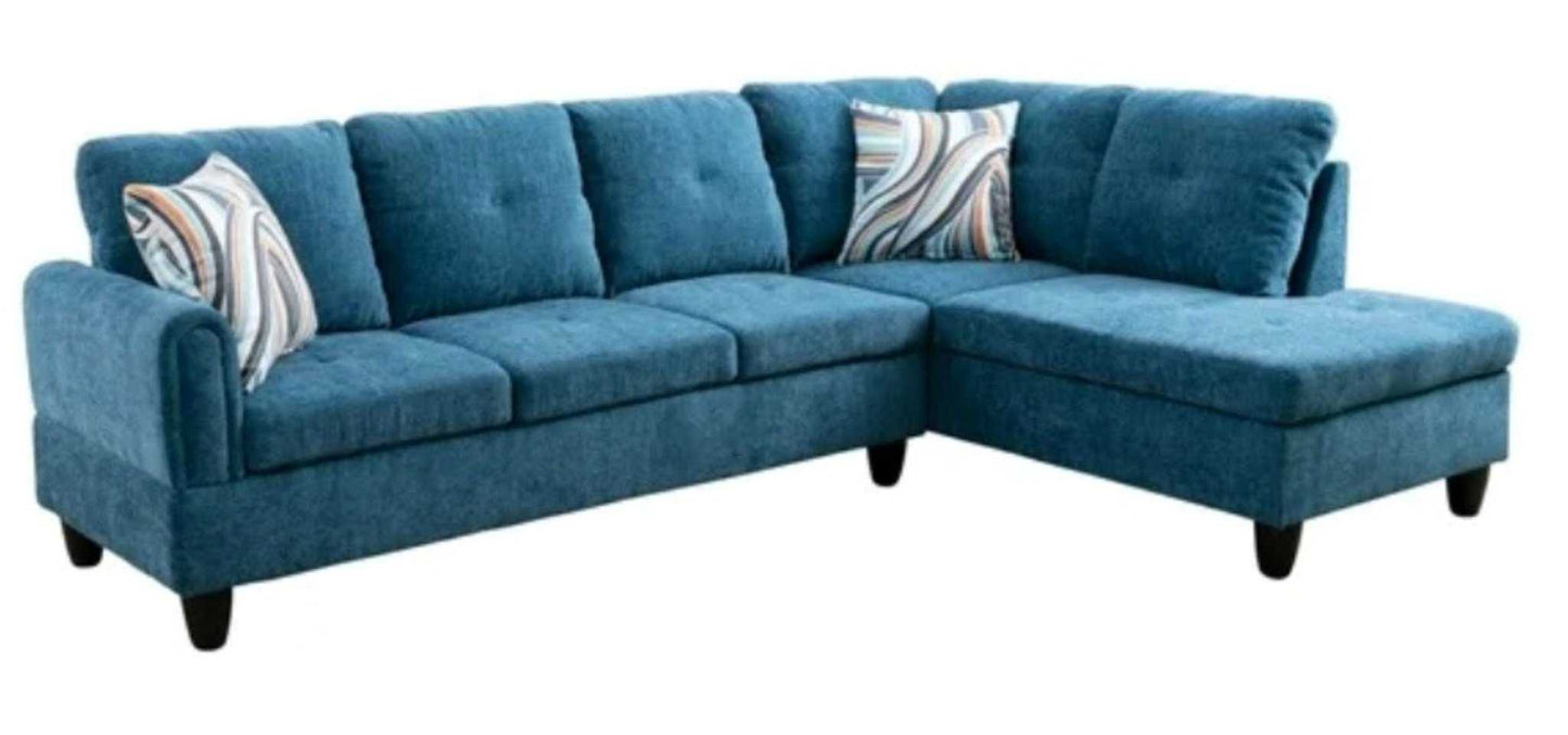Christen 5 Seater L Shape Fabric Sofa Set with Storage Ottoman