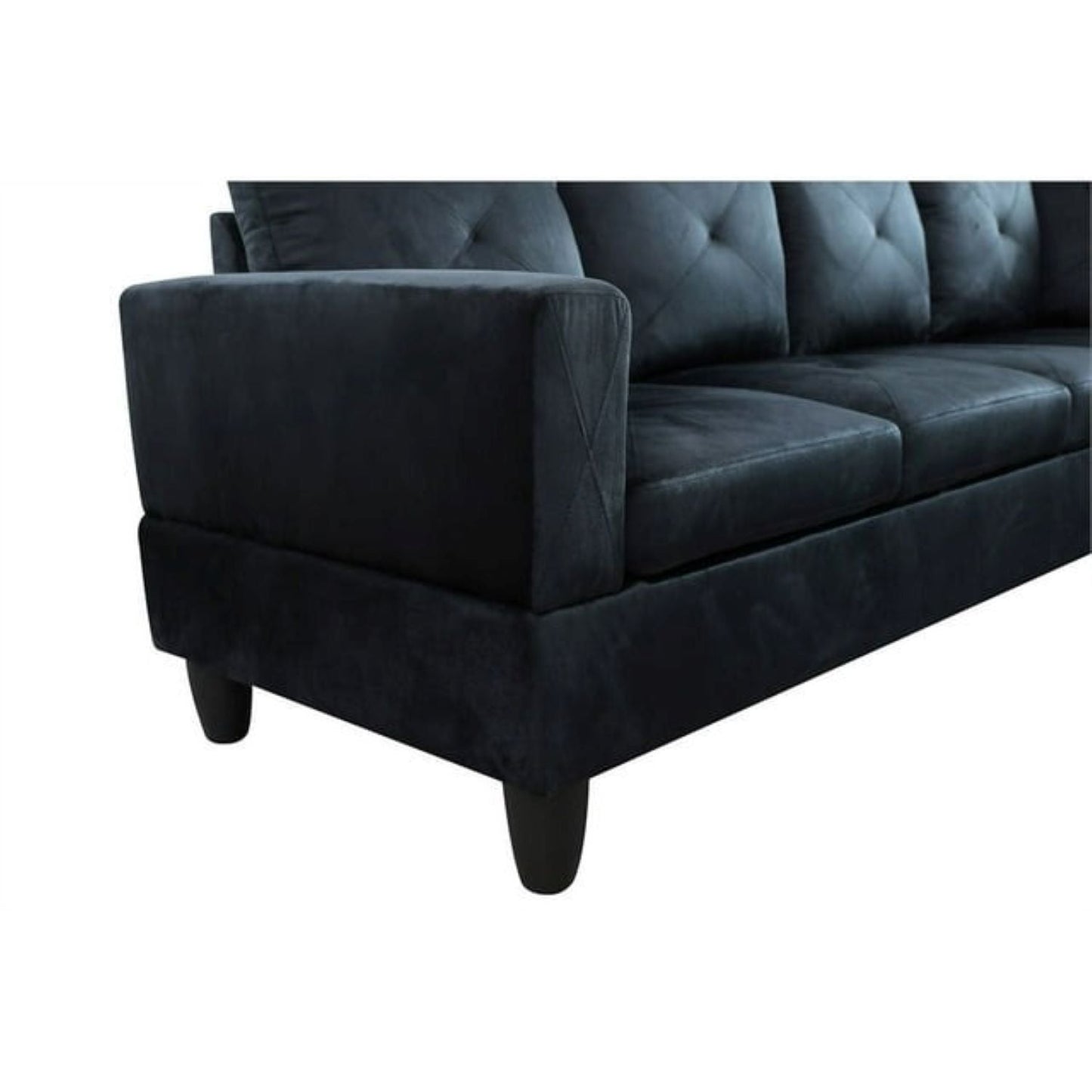 Christen 5 Seater L Shape Fabric Sofa Set with Storage Ottoman
