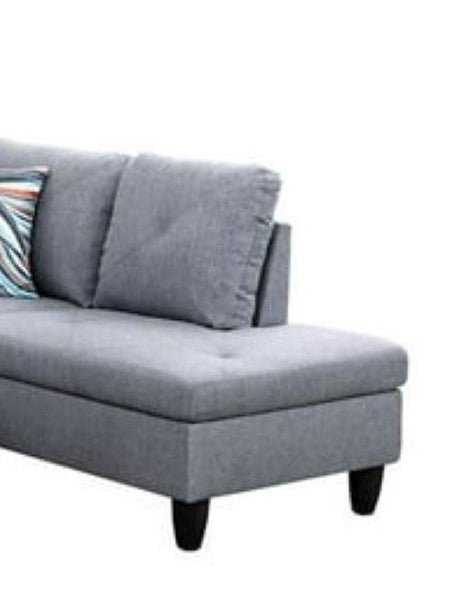 Christen 5 Seater L Shape Fabric Sofa Set with Storage Ottoman