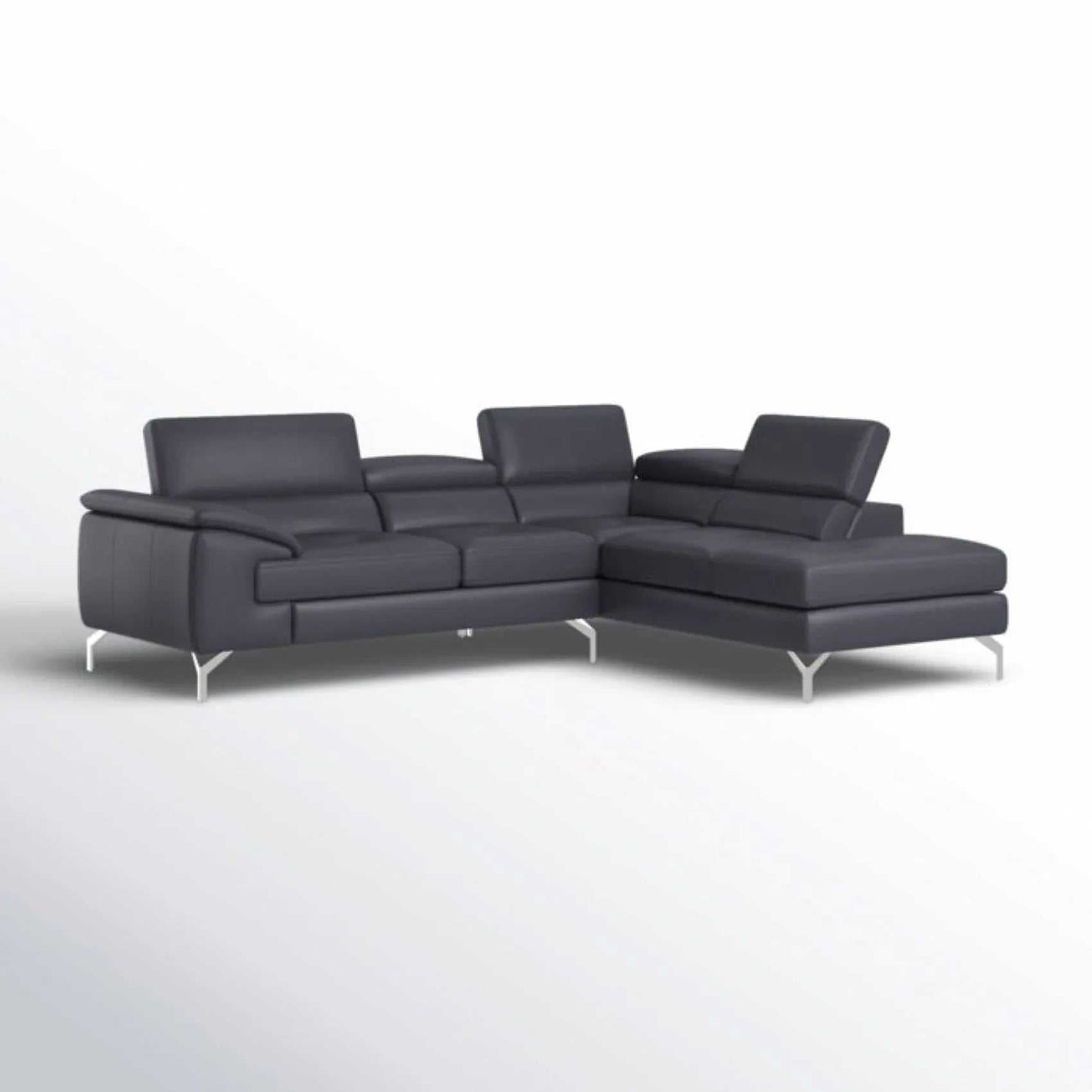 Crasio 5 Seater L Shape Leatherette Sofa for Living Room | Modern Corner Sectional Sofa with Chaise Lounge