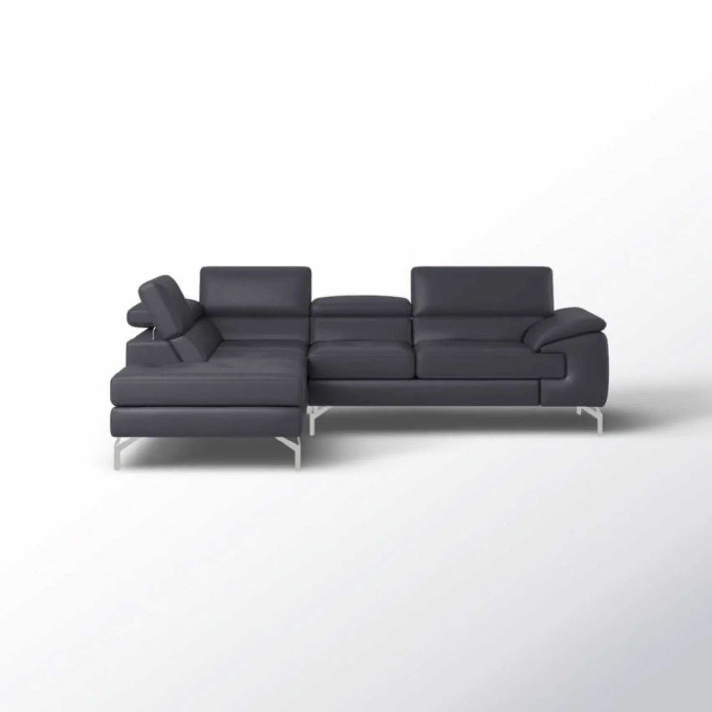Crasio 5 Seater L Shape Leatherette Sofa for Living Room | Modern Corner Sectional Sofa with Chaise Lounge