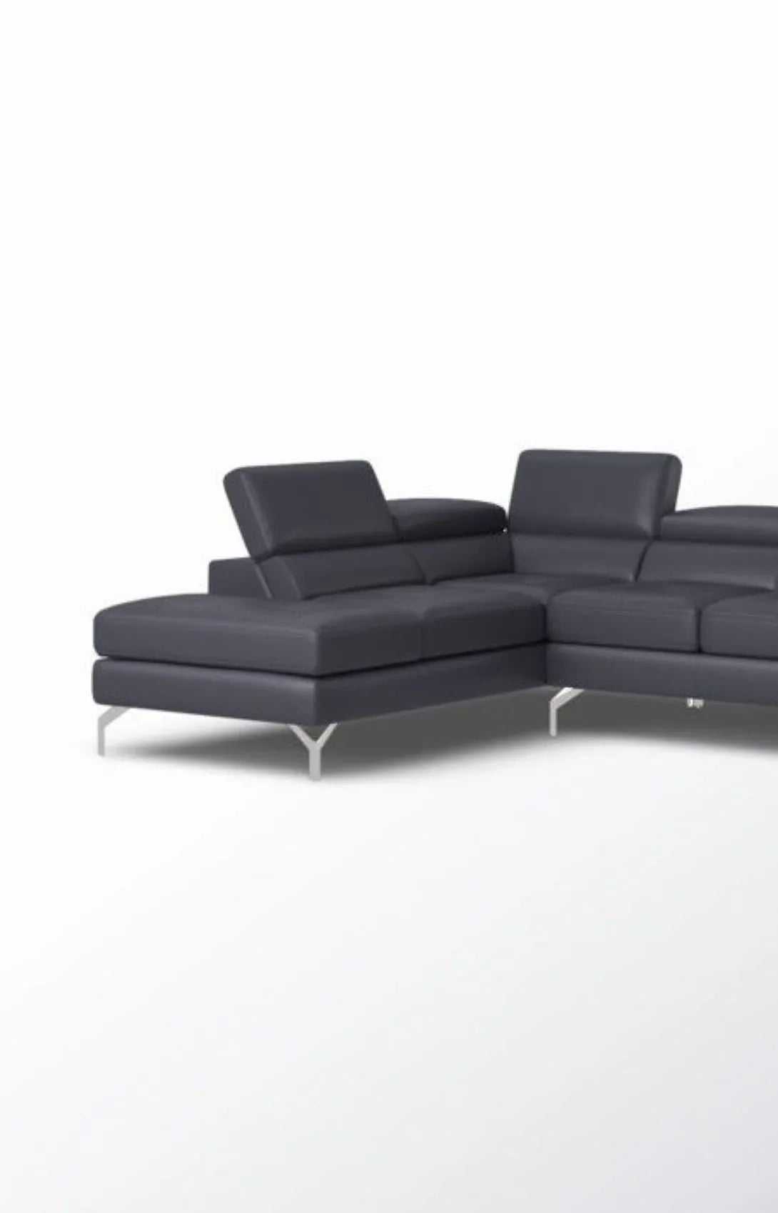 Crasio 5 Seater L Shape Leatherette Sofa for Living Room | Modern Corner Sectional Sofa with Chaise Lounge