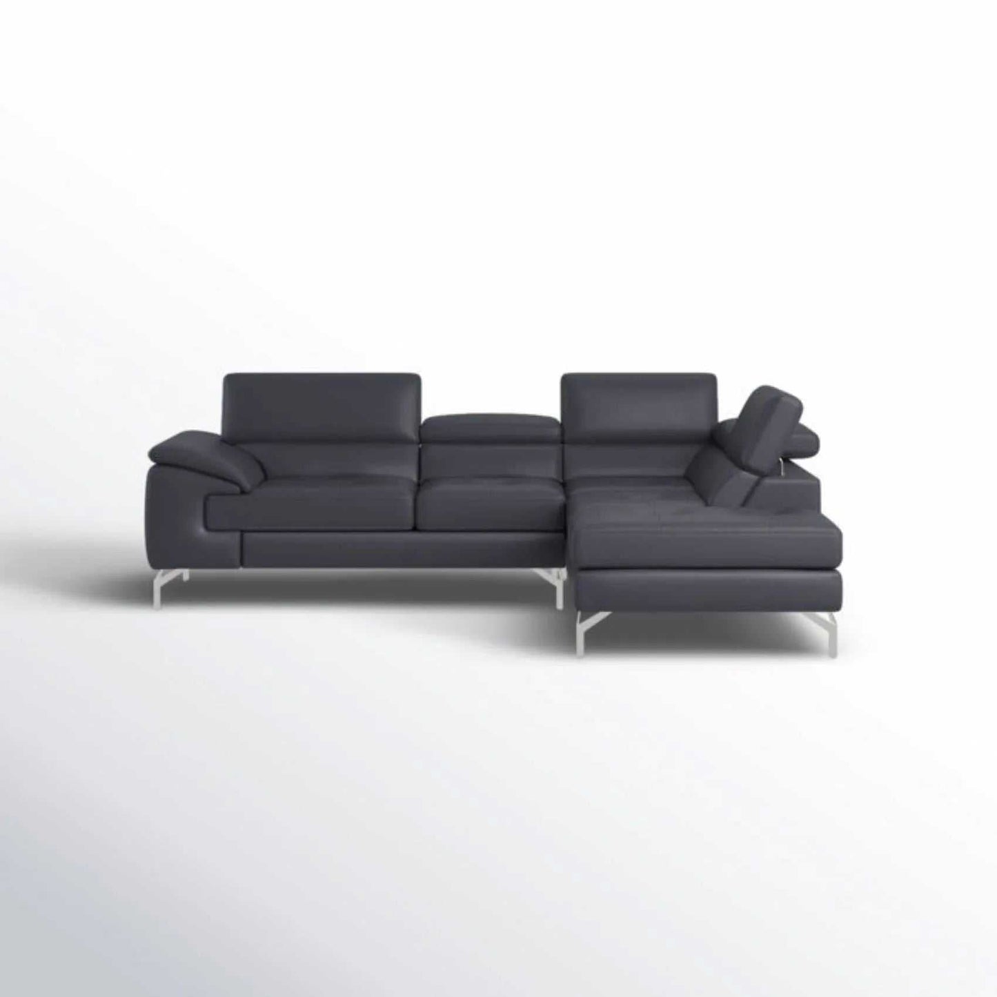 Crasio 5 Seater L Shape Leatherette Sofa for Living Room | Modern Corner Sectional Sofa with Chaise Lounge