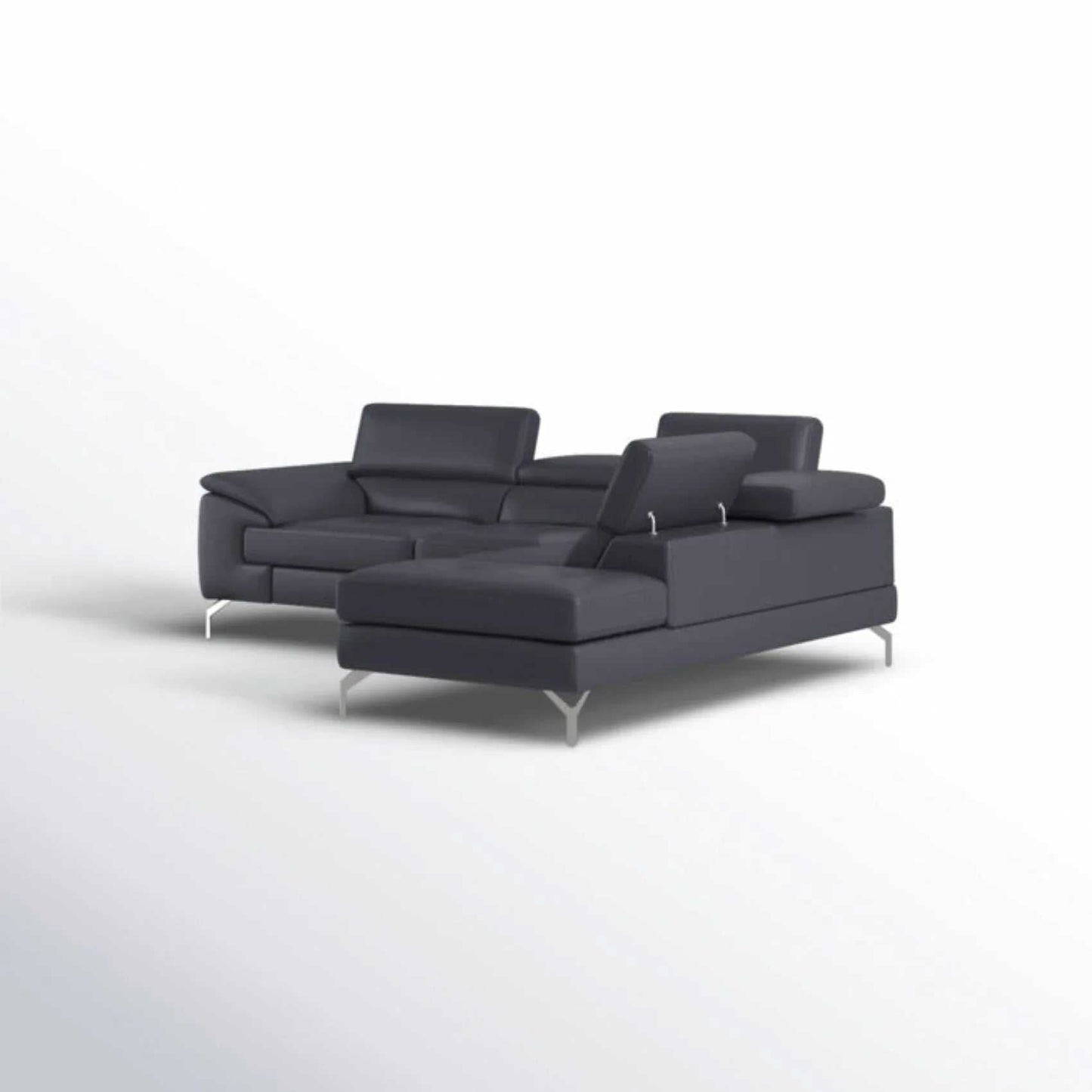 Crasio 5 Seater L Shape Leatherette Sofa for Living Room | Modern Corner Sectional Sofa with Chaise Lounge