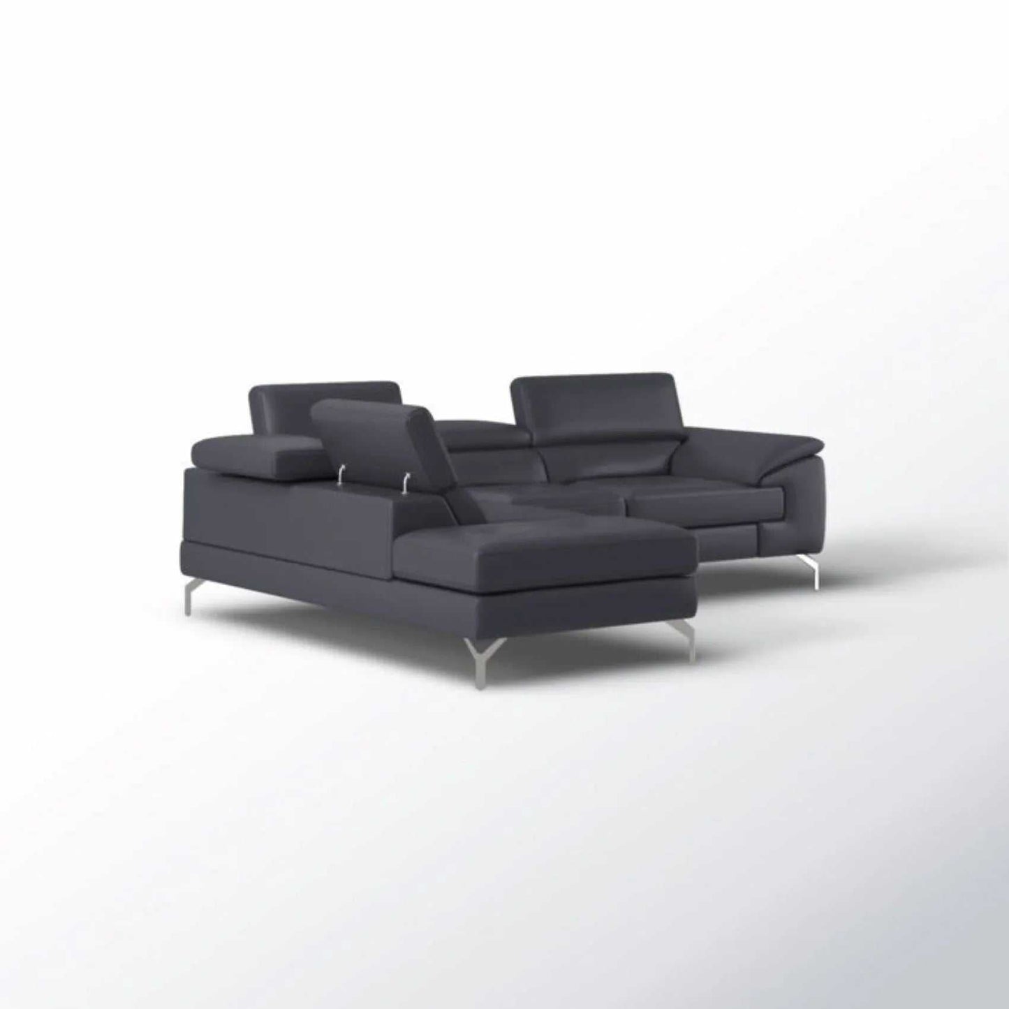 Crasio 5 Seater L Shape Leatherette Sofa for Living Room | Modern Corner Sectional Sofa with Chaise Lounge