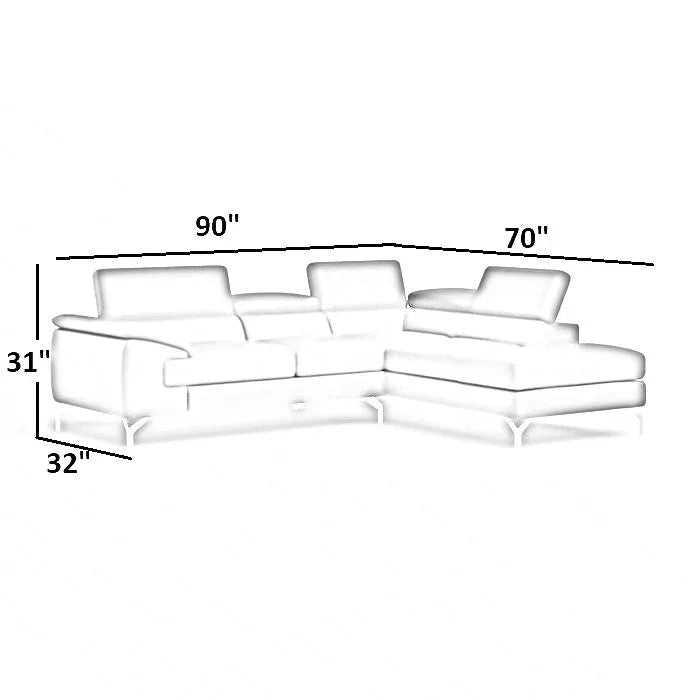 Crasio 5 Seater L Shape Leatherette Sofa for Living Room | Modern Corner Sectional Sofa with Chaise Lounge