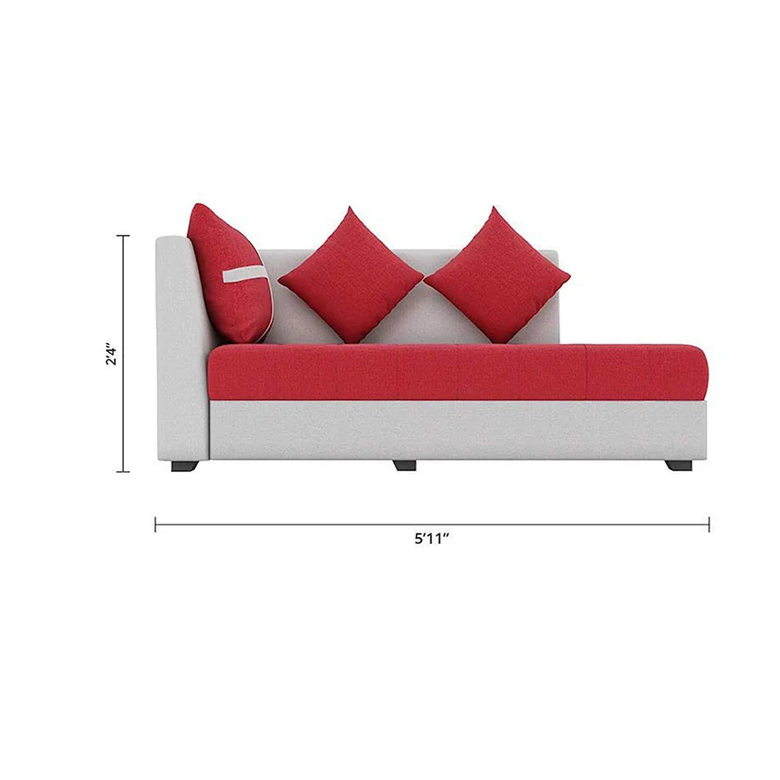 Jamestown L Shape Fabric Sofa Set For Living Room