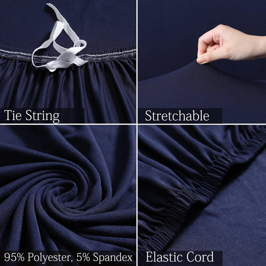 Navy Blue Solid - Luxury Quality Strechable & Dust-proof Sofa Cover