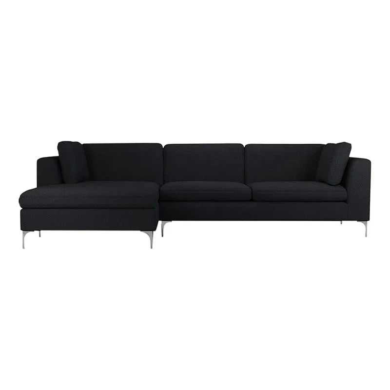 Elfin 4 Seater L Shape Fabric Sofa Set for Living Room