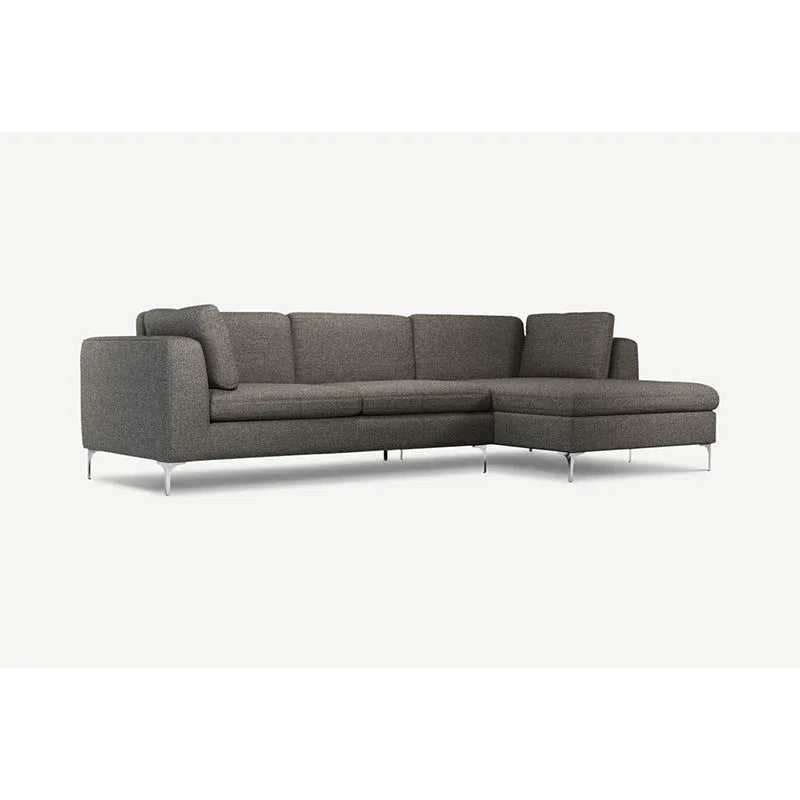 Elfin 4 Seater L Shape Fabric Sofa Set for Living Room