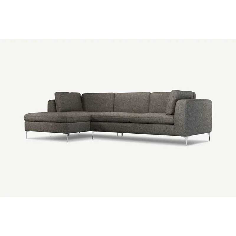 Elfin 4 Seater L Shape Fabric Sofa Set for Living Room