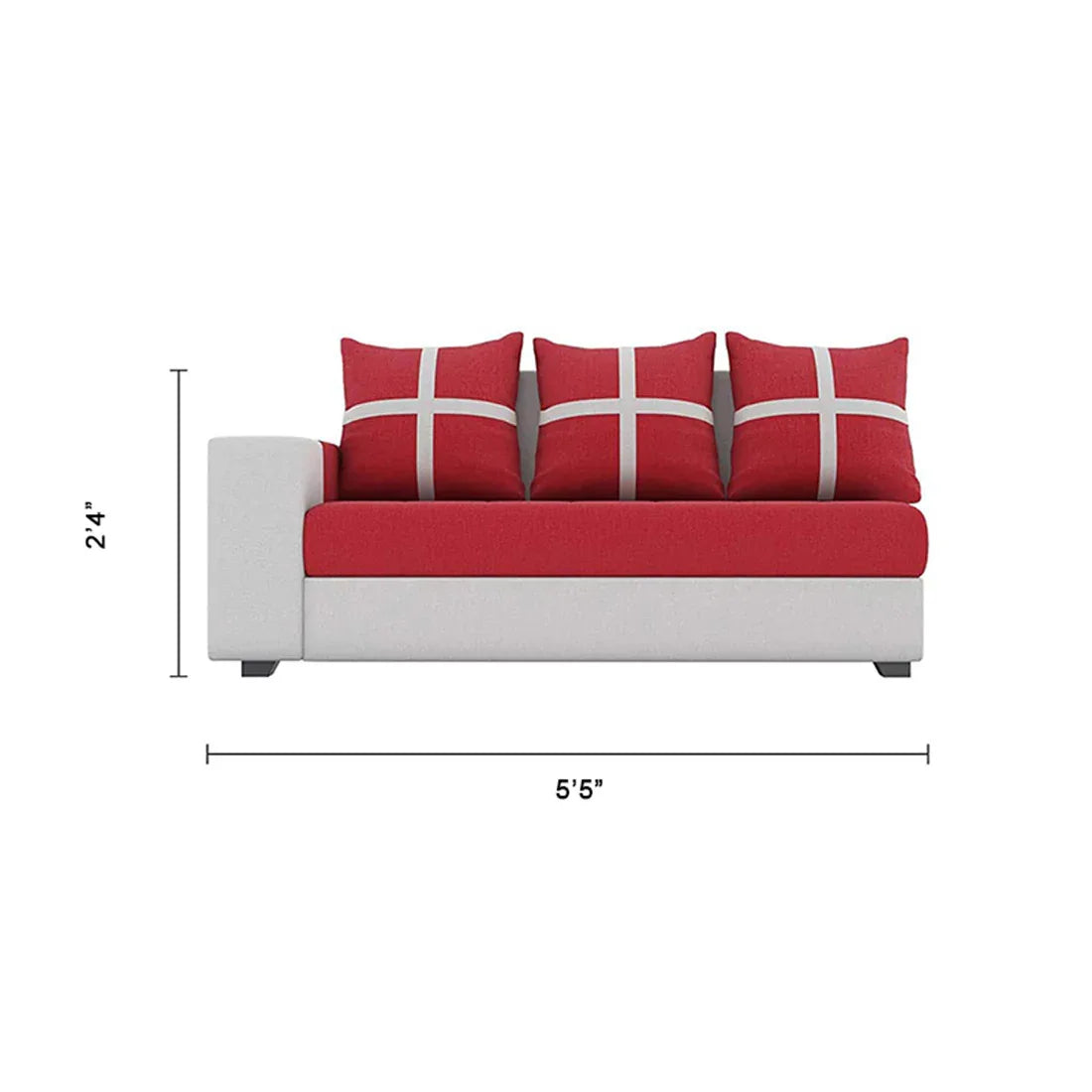 Jamestown L Shape Fabric Sofa Set For Living Room
