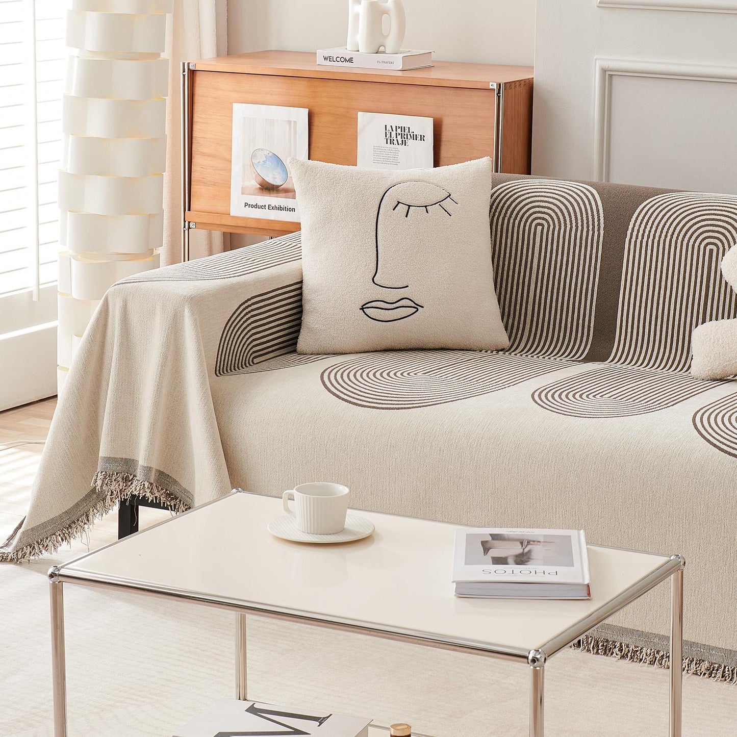 Premium Double Sided Chenille Sofa Covers - Brown Juniper