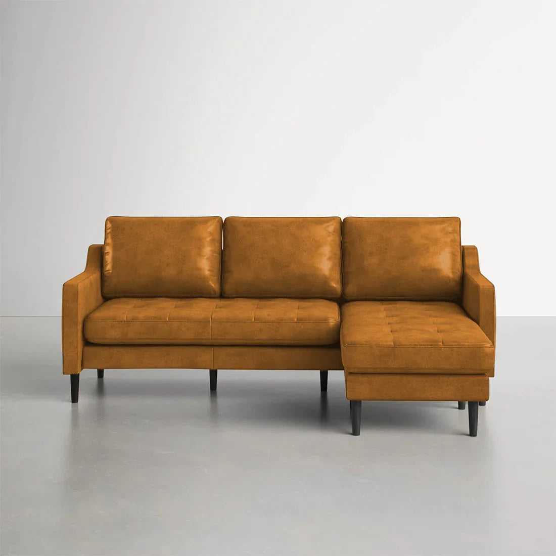 Pacific 4 Seater Leather L Shape Sofa for Living Room