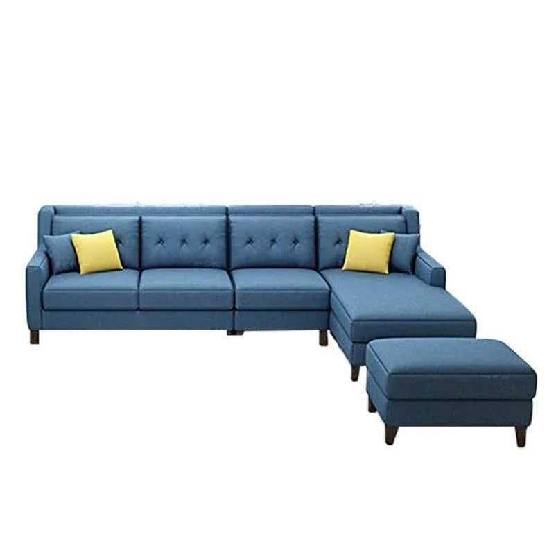 Milner L Shape 6 Seater Fabric Sofa with Ottoman
