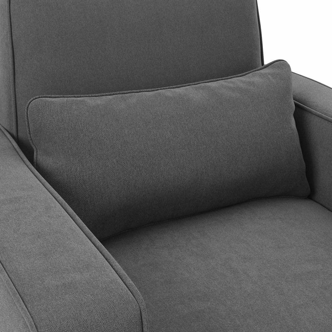 Moscow 5 Seater L Shape Fabric Sofa with Ottoman – Modern Sectional Sofa for Living Room, Bedroom & Office