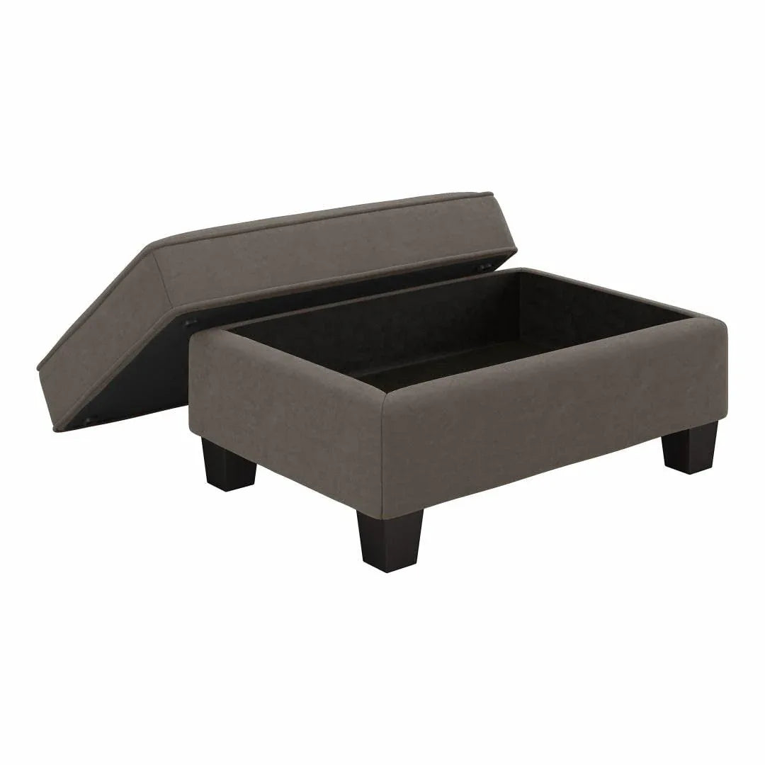 Moscow 5 Seater L Shape Fabric Sofa with Ottoman – Modern Sectional Sofa for Living Room, Bedroom & Office