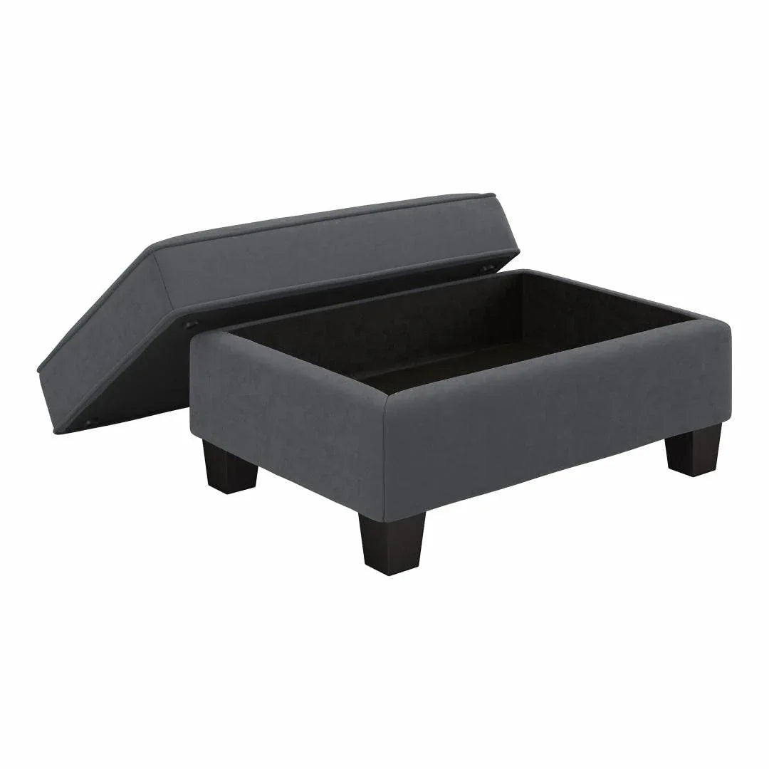 Moscow 5 Seater L Shape Fabric Sofa with Ottoman – Modern Sectional Sofa for Living Room, Bedroom & Office