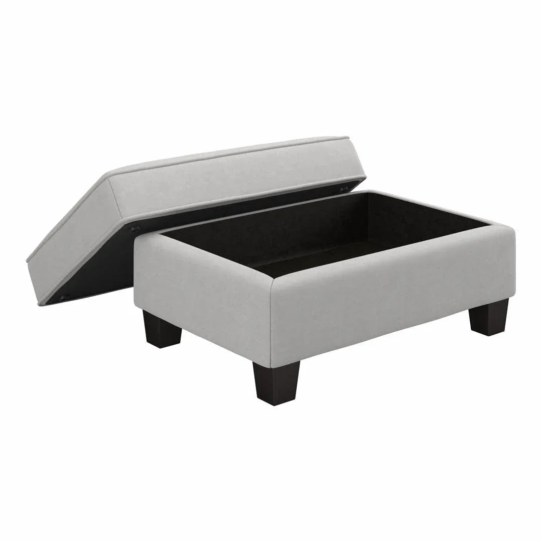 Moscow 5 Seater L Shape Fabric Sofa with Ottoman – Modern Sectional Sofa for Living Room, Bedroom & Office