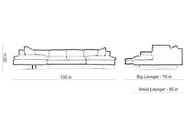 Richard L Shape 8 Seater Leatherette Sofa Set For Living Room