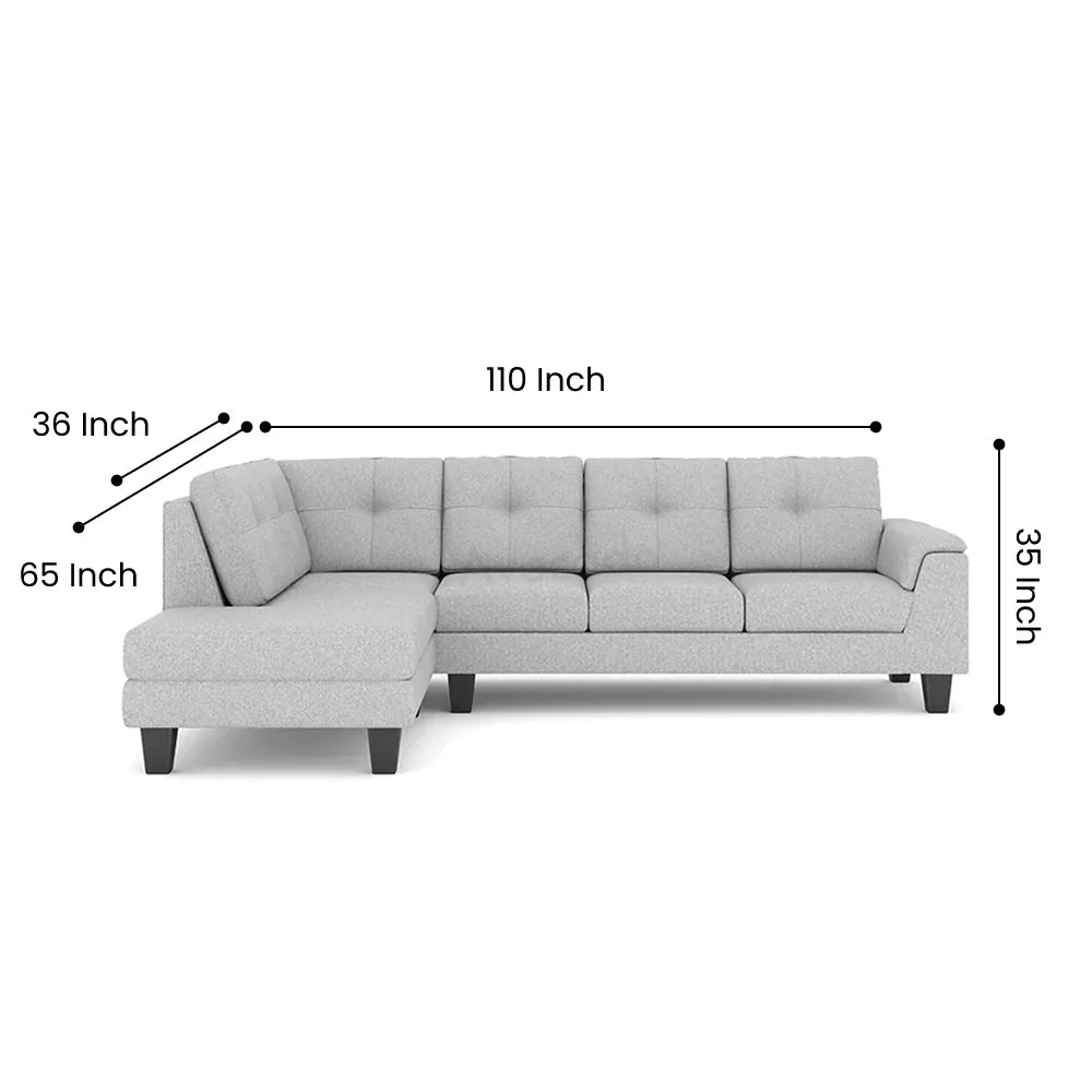 Stardust 5 Seater Fabric L Shape Sofa