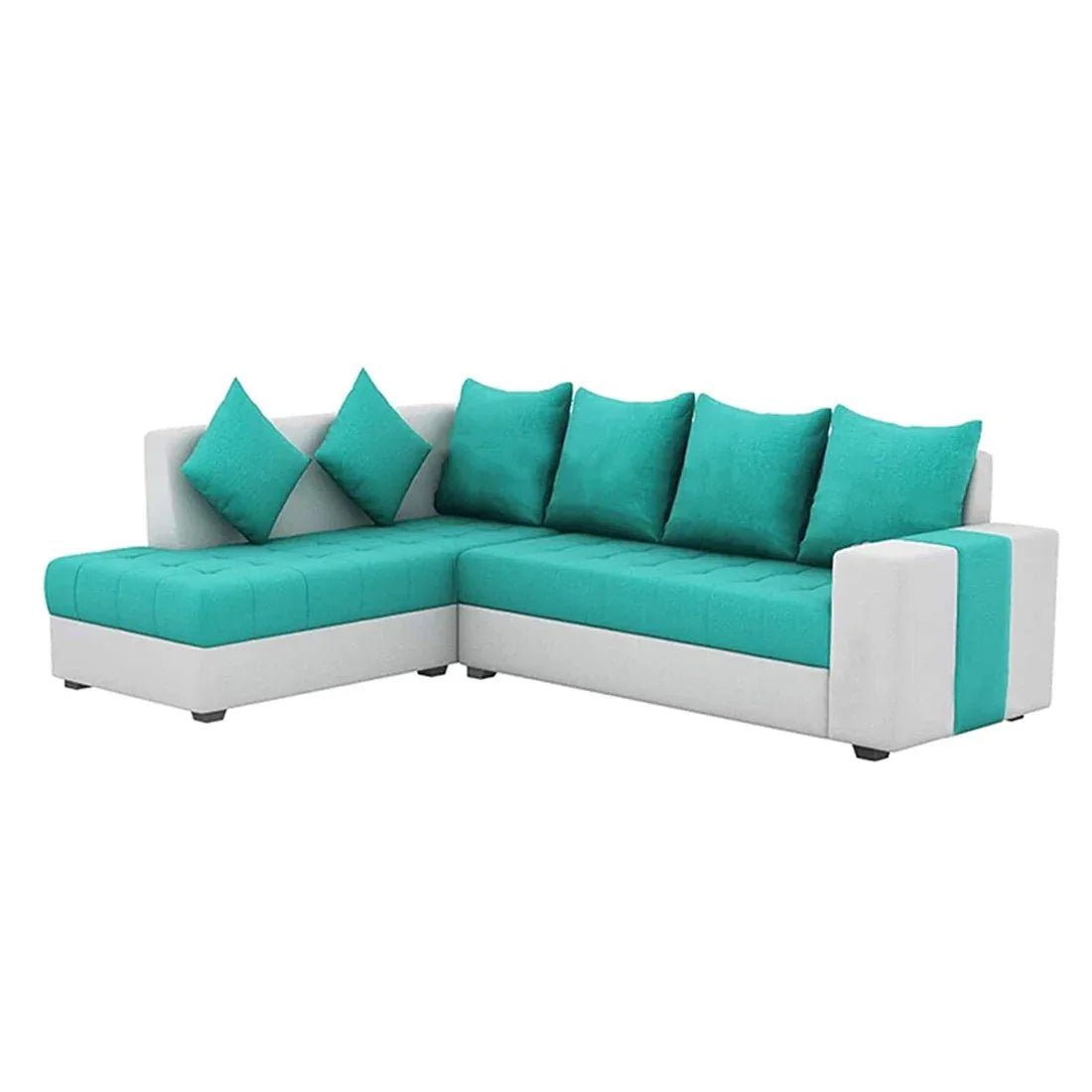 Steffan 6 Seater L Shape Corner Fabric Sofa for Living Room
