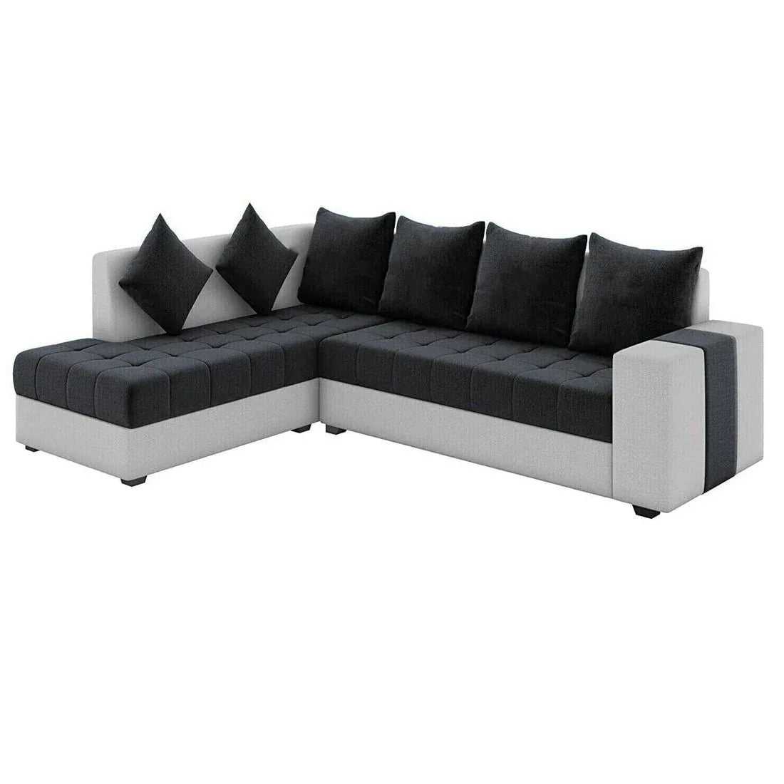 Steffan 6 Seater L Shape Corner Fabric Sofa for Living Room