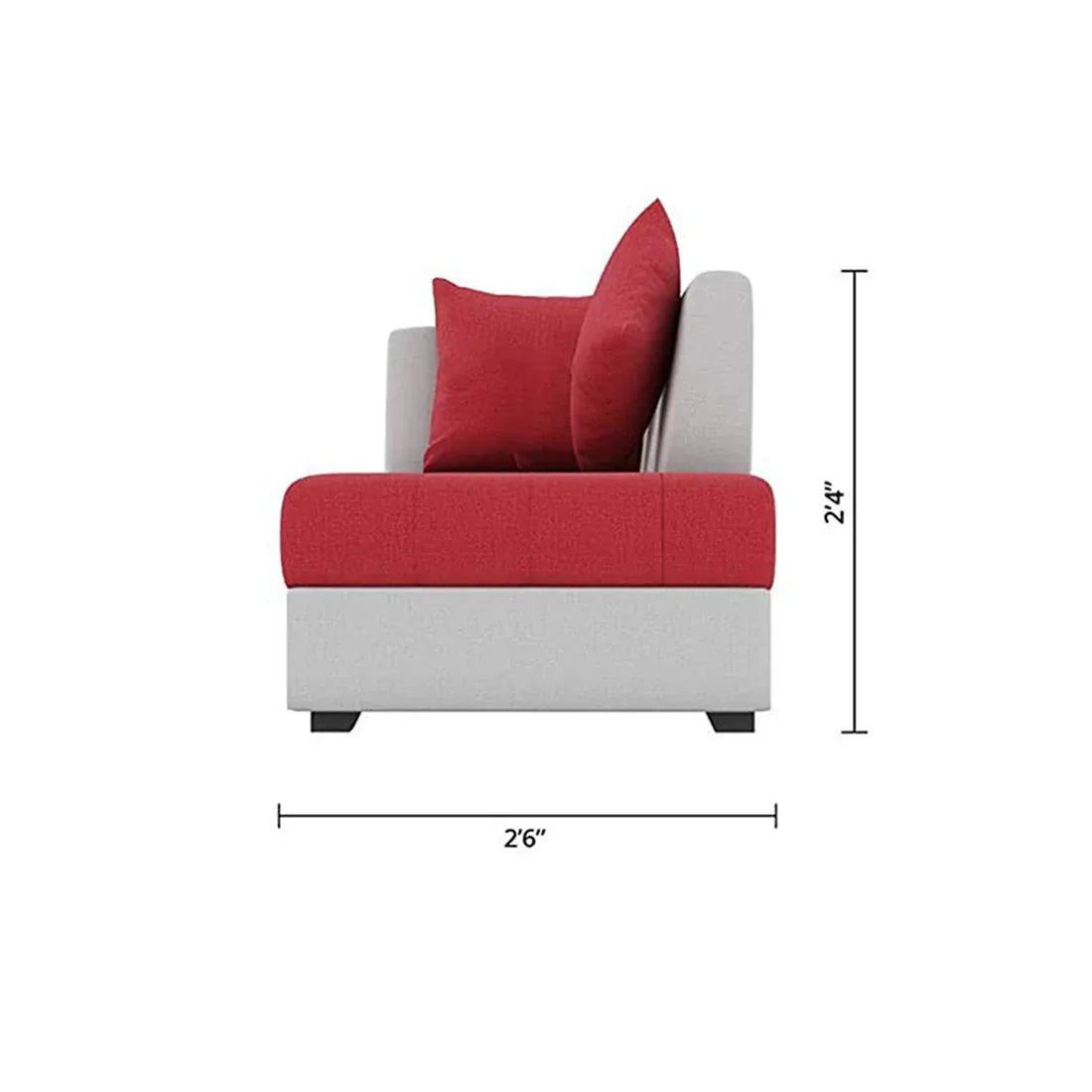 Steffan 6 Seater L Shape Corner Fabric Sofa for Living Room