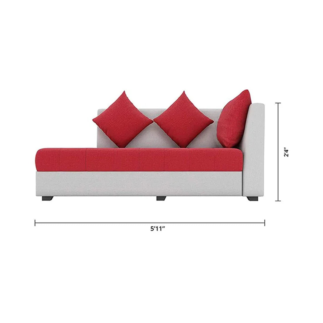 Steffan 6 Seater L Shape Corner Fabric Sofa for Living Room