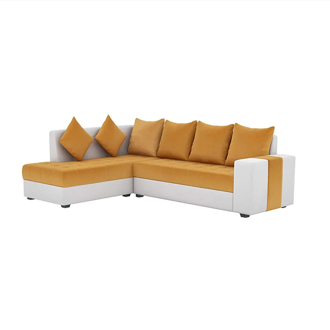 Steffan 6 Seater L Shape Corner Fabric Sofa for Living Room